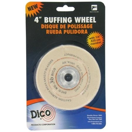 DICO Dico 7000120 4 in. x .5 in. Cotton Buffing Wheel 7000120